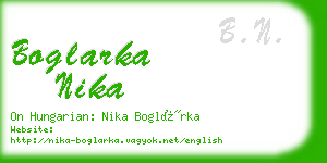 boglarka nika business card